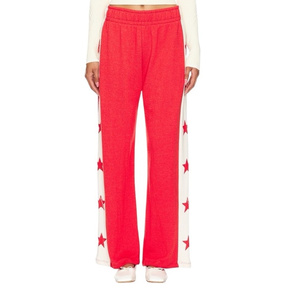 Lauren Moshi Tawny Track Pant in Red & Bone  Size Small - Picture 3 of 9